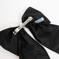 Prada Black Re-Nylon Bow Hair Clip