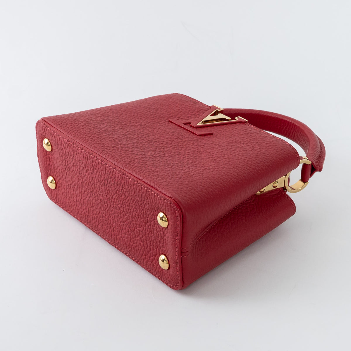 Louis Vuitton Scarlett Red Taurillon Leather Capucines Mini Handbag