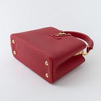 Louis Vuitton Scarlett Red Taurillon Leather Capucines Mini Handbag