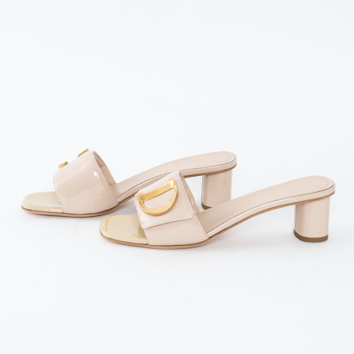 Dior Beige Patent Leather C'est Sandals Size 37.5/39
