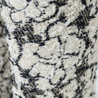 Pre-Loved Chanel™ White and Black Tweed Floral Boots Size 39