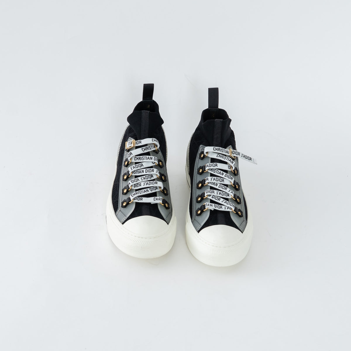 Dior Black Cotton Knit Walk'n'Dior Sneakers Size 37/38