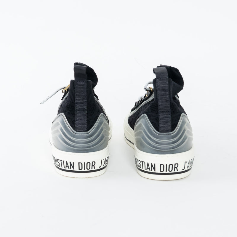 Dior Black Cotton Knit Walk'n'Dior Sneakers Size 37/38