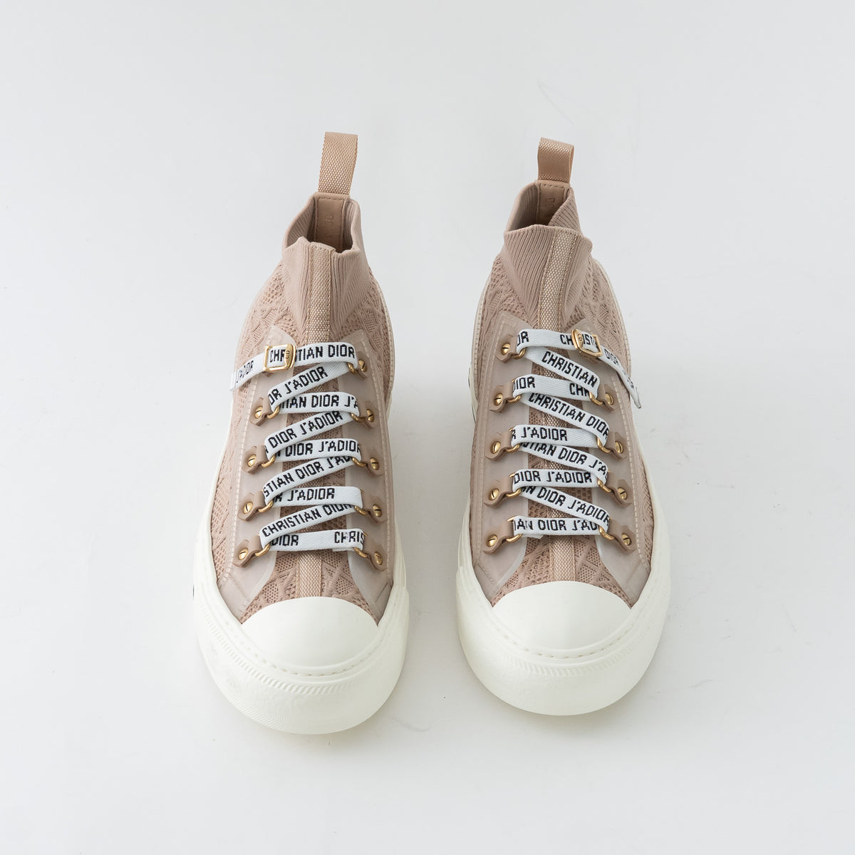 Dior Tan Cotton Knit Walk'n'Dior Sneakers Size 37/39