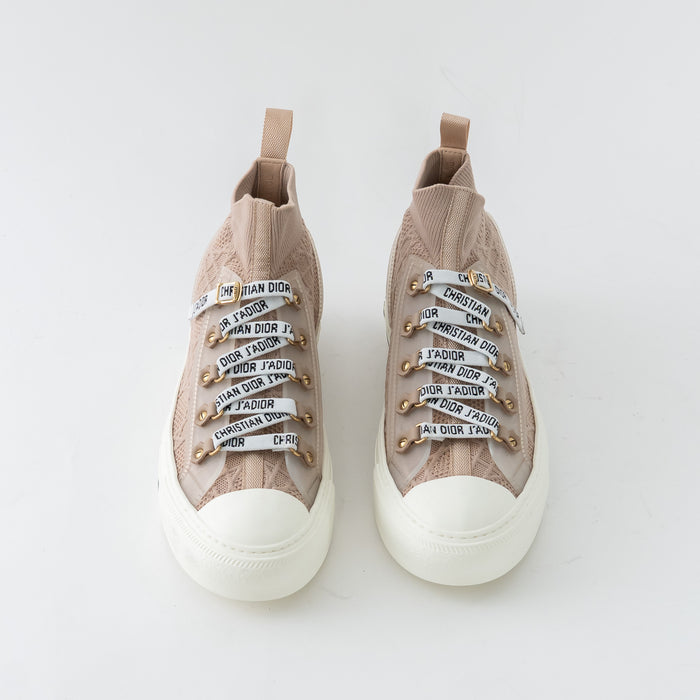 Dior Tan Cotton Knit Walk'n'Dior Sneakers Size 37/39