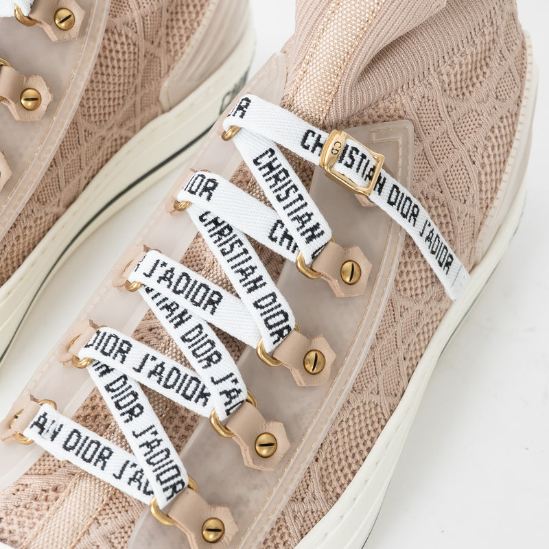 Dior Tan Cotton Knit Walk'n'Dior Sneakers Size 37/39