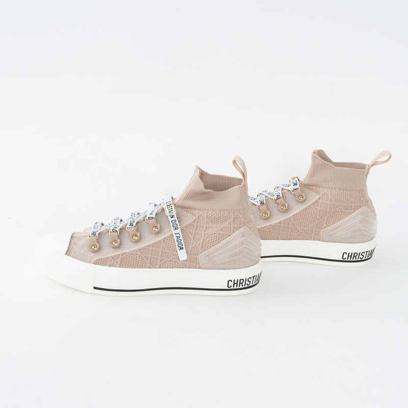 Dior Tan Cotton Knit Walk'n'Dior Sneakers Size 37/39
