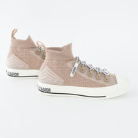 Dior Tan Cotton Knit Walk'n'Dior Sneakers Size 37/39