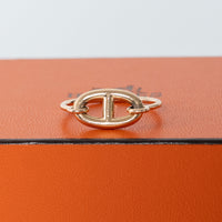 Hermes 18k Rose Gold Farandole Ring Size 53