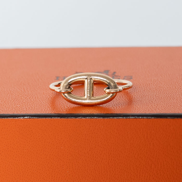Hermes 18k Rose Gold Farandole Ring Size 53
