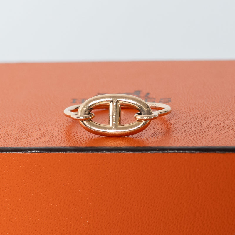 Hermes 18k Rose Gold Farandole Ring Size 53