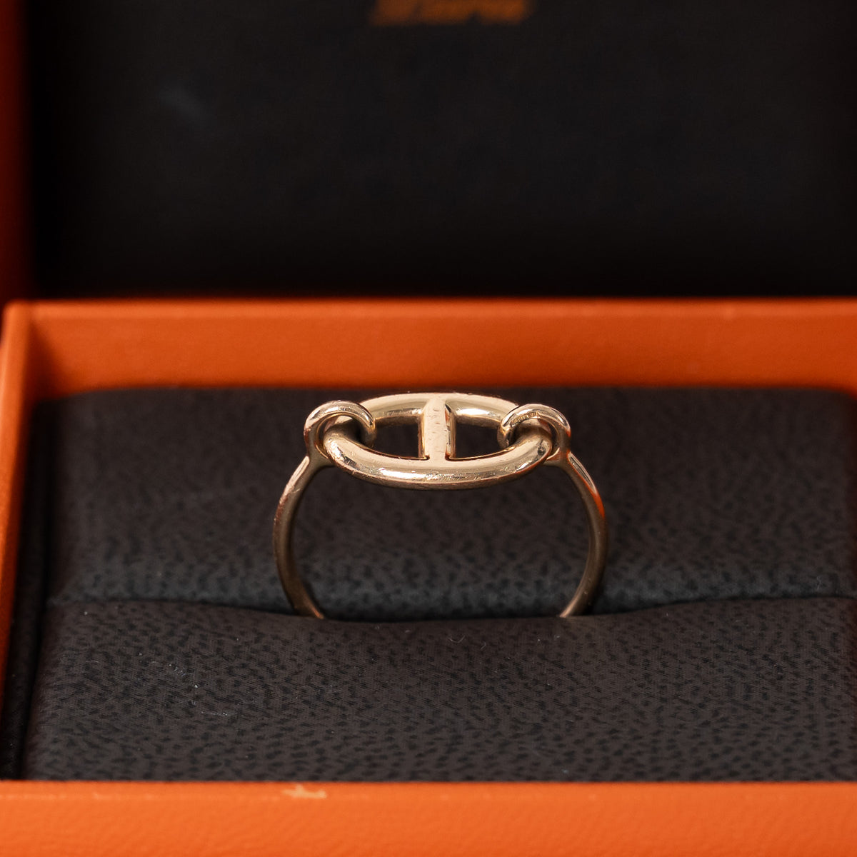 Hermes 18k Rose Gold Farandole Ring Size 53