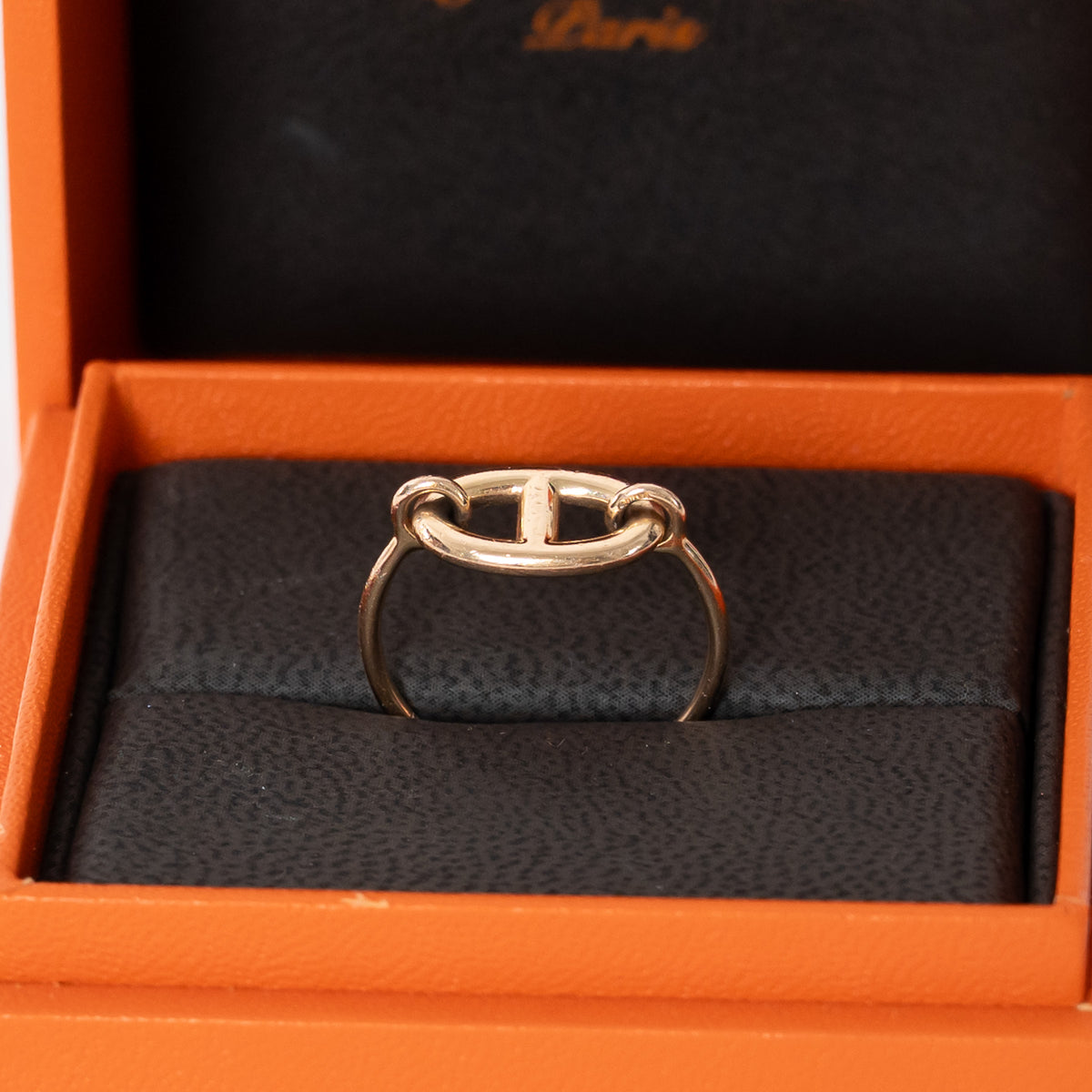 Hermes 18k Rose Gold Farandole Ring Size 53