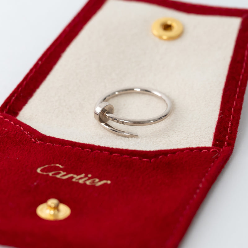 Cartier 18k White Gold Juste un Clou Ring Size 56
