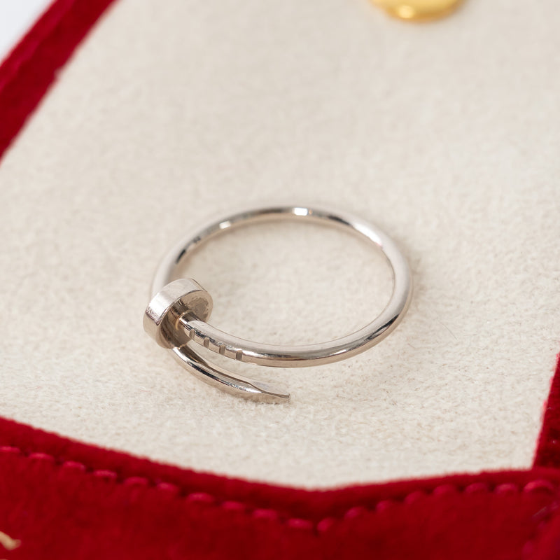 Cartier 18k White Gold Juste un Clou Ring Size 56