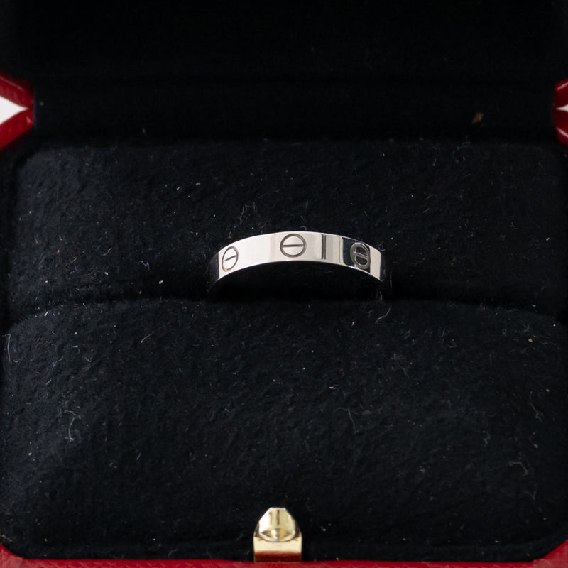 Cartier 18k White Gold Small Love Ring Size 57