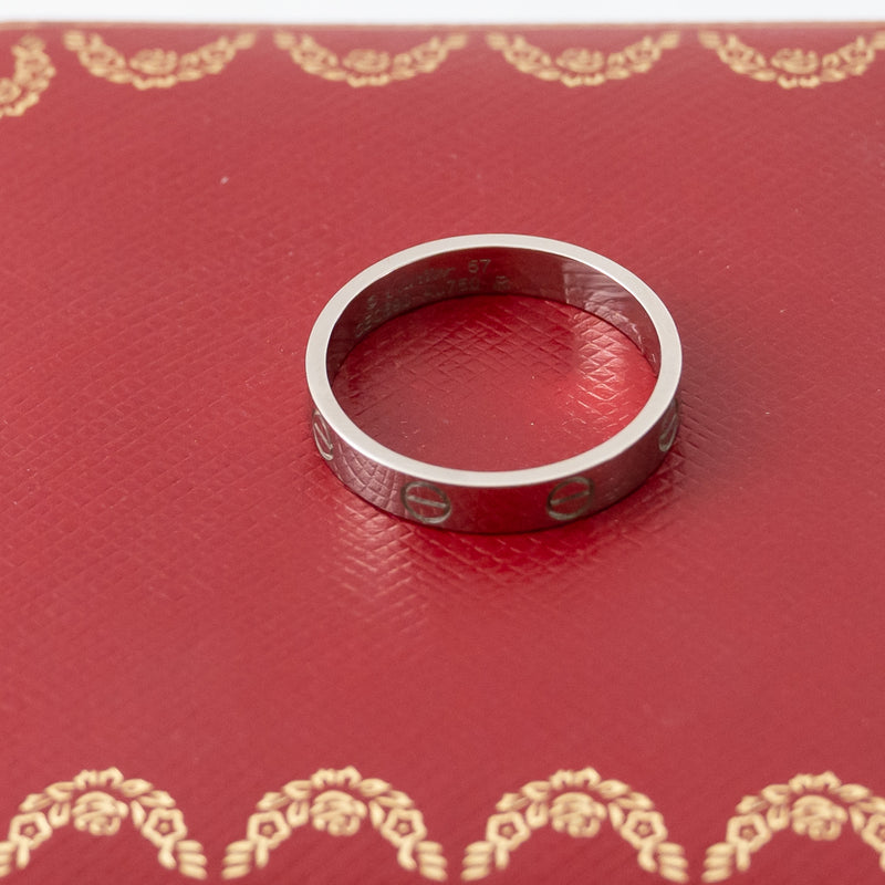 Cartier 18k White Gold Small Love Ring Size 57