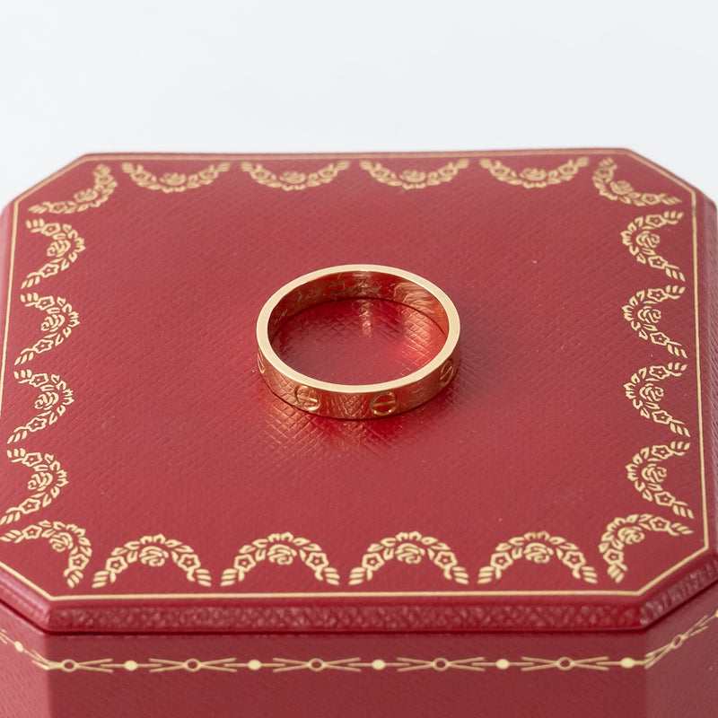 Cartier 18k Yellow Gold Small Love Ring Size 57