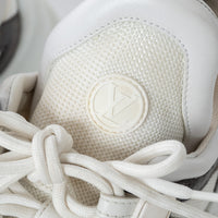 Louis Vuitton White Technical Fabric and Monogram Canvas Arclight Sneakers Size 38