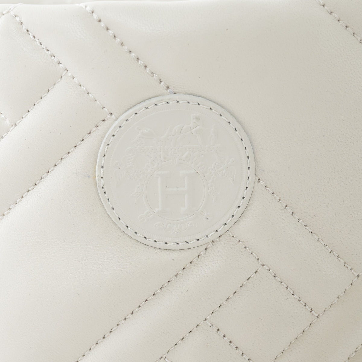 Hermes White Quilted Goatskin Leather Fuji Rain Boots Size 36