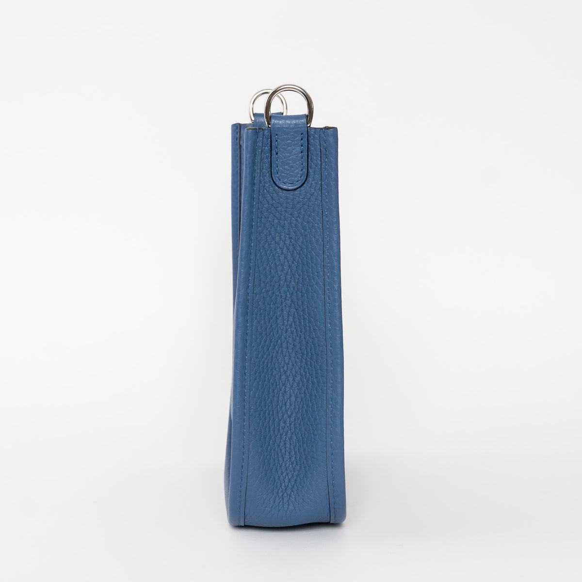 Hermes Blue Tie Clemence Leather Mini Evelyne 16