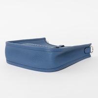 Hermes Blue Tie Clemence Leather Mini Evelyne 16