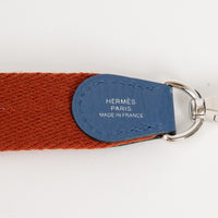 Hermes Blue Tie Clemence Leather Mini Evelyne 16