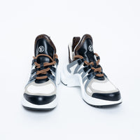 Louis Vuitton Leather and Monogram Canvas Arclight Sneakers Size 38