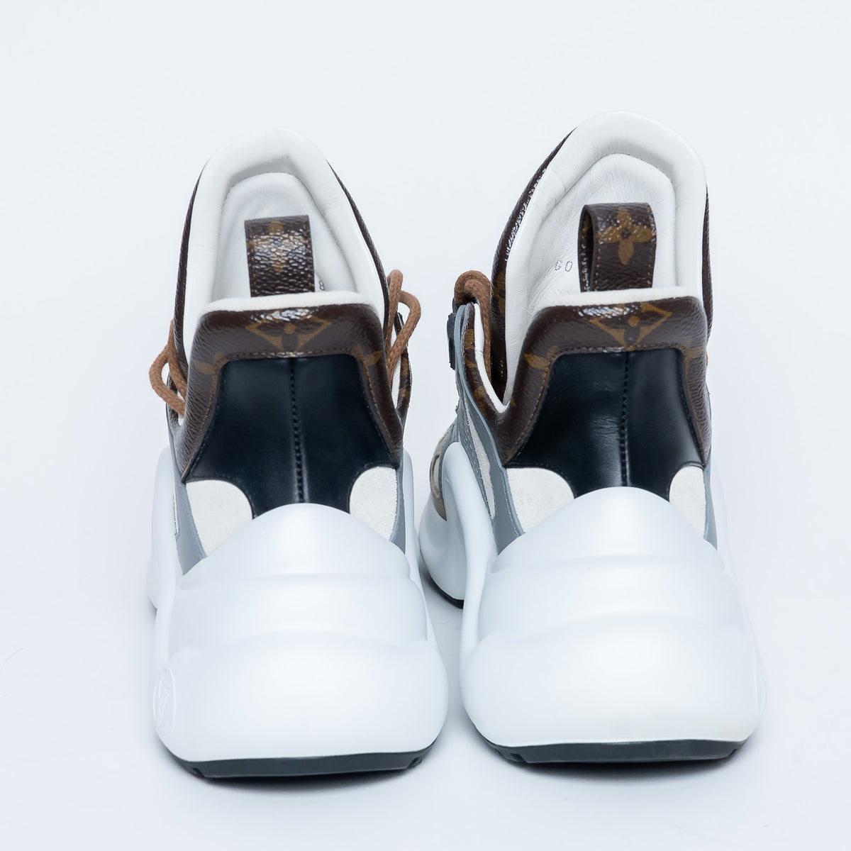 Louis Vuitton Leather and Monogram Canvas Arclight Sneakers Size 38