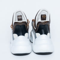 Louis Vuitton Leather and Monogram Canvas Arclight Sneakers Size 38