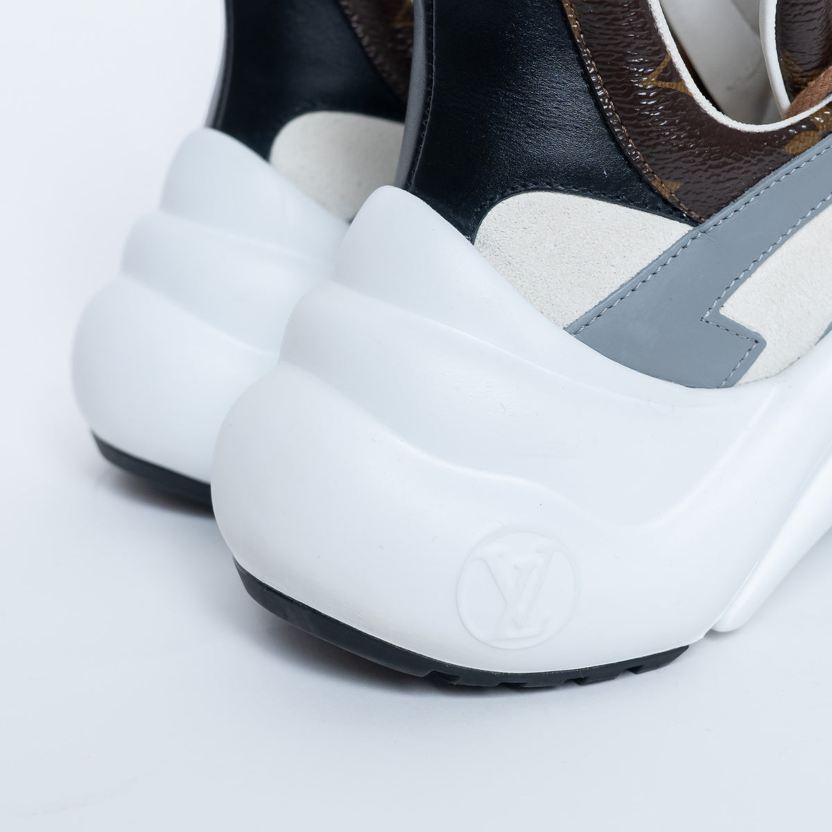 Louis Vuitton Leather and Monogram Canvas Arclight Sneakers Size 38