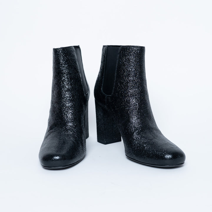 Saint Laurent Black Chelsea Boots with Block Heel Size 38
