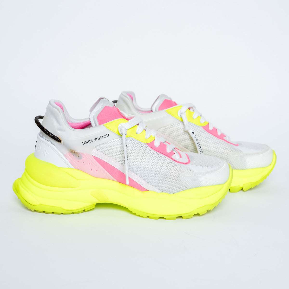 Louis Vuitton Bold Neon Technical Fabric Sneakers Size 38