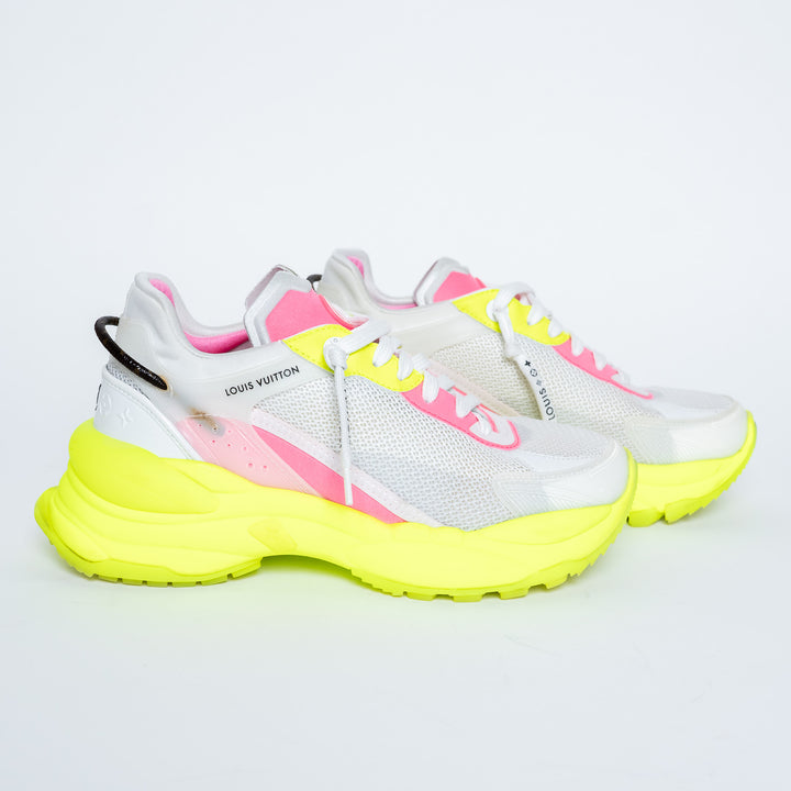 Louis Vuitton Bold Neon Technical Fabric Sneakers Size 38