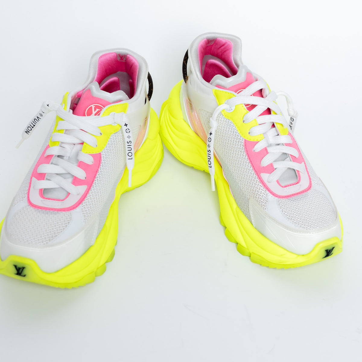Louis Vuitton Bold Neon Technical Fabric Sneakers Size 38