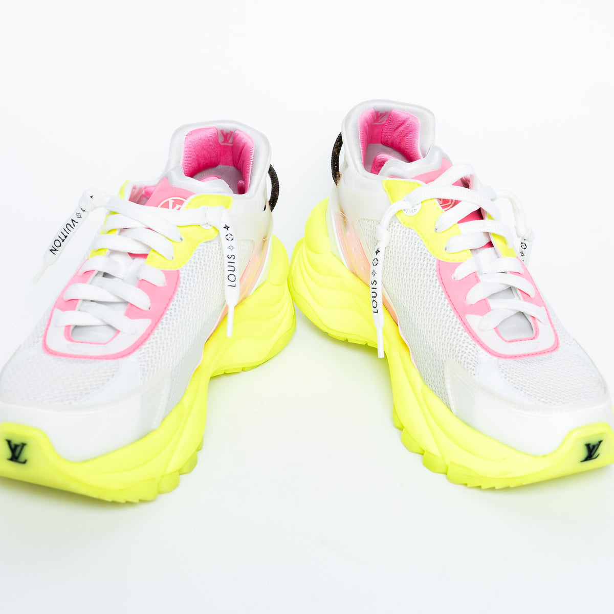 Louis Vuitton Bold Neon Technical Fabric Sneakers Size 38