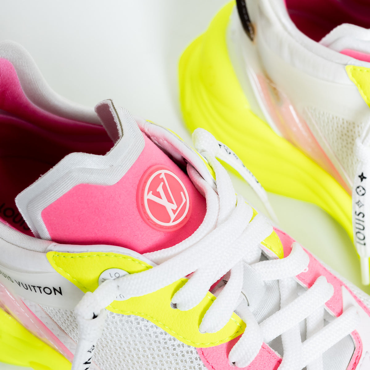 Louis Vuitton Bold Neon Technical Fabric Sneakers Size 38