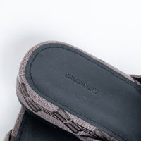 Balenciaga "Cosy" Monogram Canvas Mules Size 38