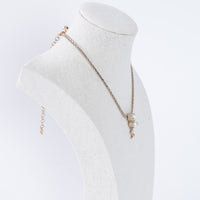 Pre-Loved Chanel™ Logo Drop Necklace with Pearl and Crystal Insets