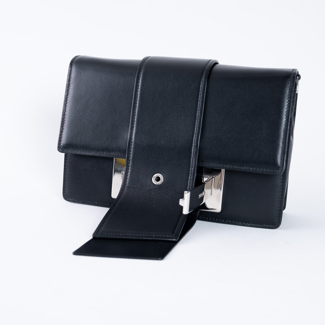 Prada Black Calfskin Ribbon Bag