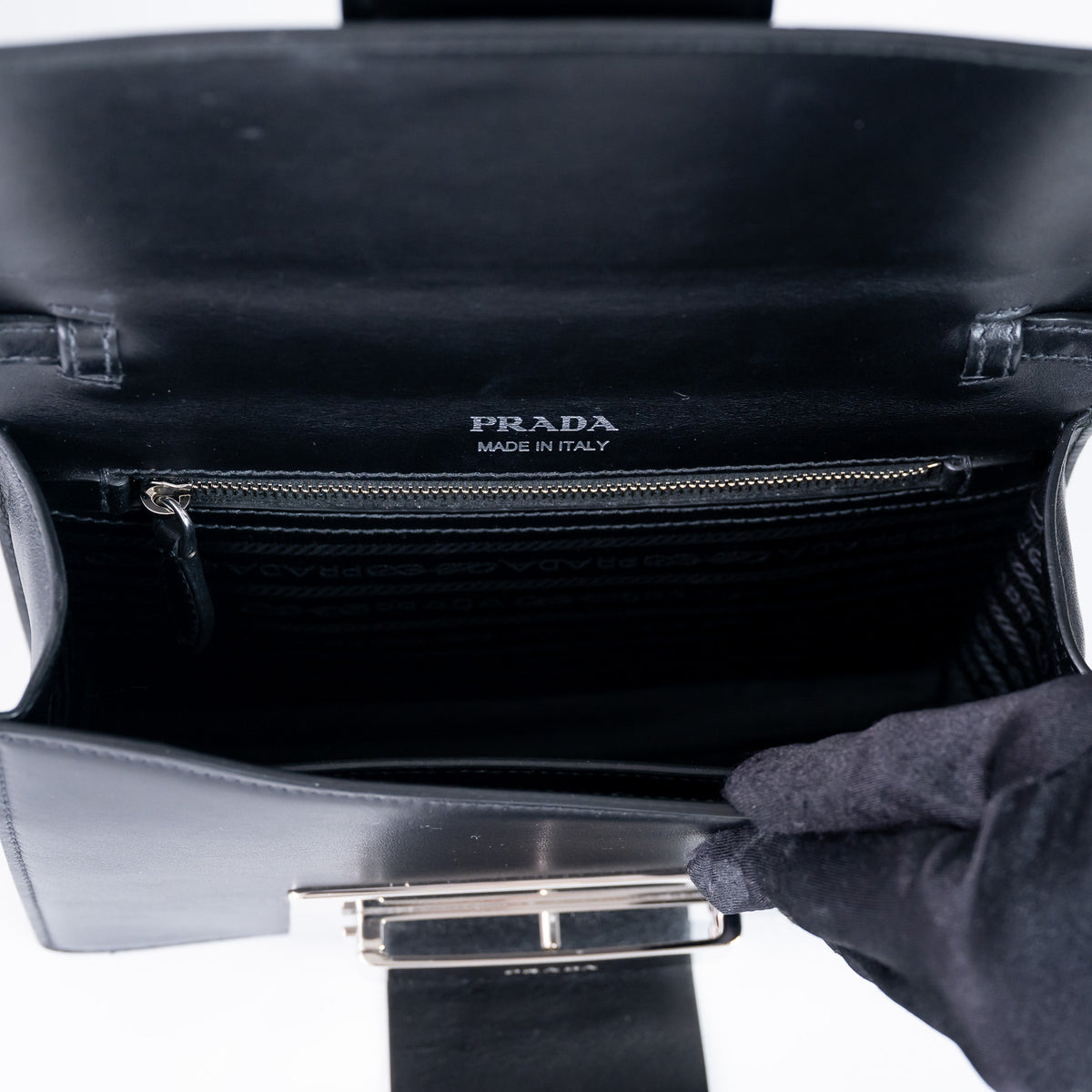 Prada Black Calfskin Ribbon Bag
