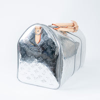 Louis Vuitton Metallic Silver Mirror Effect Bandouliere Keepall 50