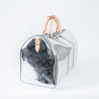 Louis Vuitton Metallic Silver Mirror Effect Bandouliere Keepall 50