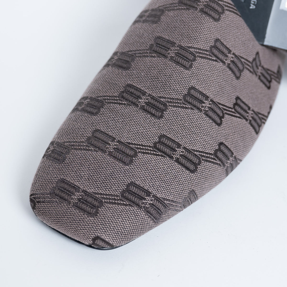 Balenciaga "Cosy" Monogram Canvas Mules Size 38