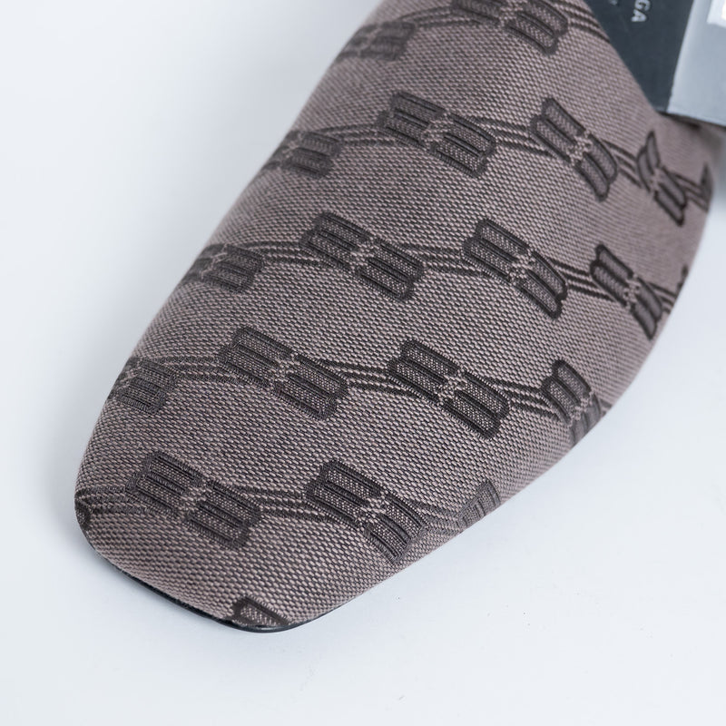 Balenciaga "Cosy" Monogram Canvas Mules Size 38