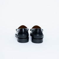 Gucci Black & White Leather Loafers With Logo Cutout Size 35.5