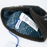 Burberry Deep Green Diagonal Plaid Print Beanie