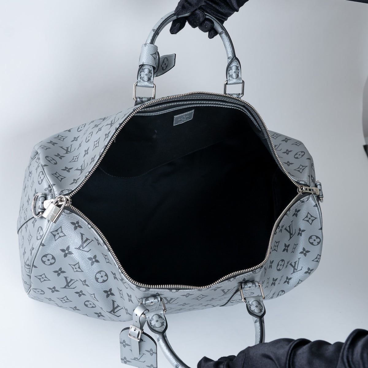 Louis Vuitton Monogram Shadow Metallic Bandouliere Keepall Size 50