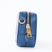 Prada Blue Saffiano Leather Crossbody Bag