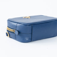 Prada Blue Saffiano Leather Crossbody Bag